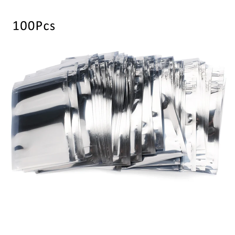 100Pcs 3.2"x4.7"/80x120mm Anti-Static Zip Lock Shielding Bag for HDD And Electronic Device