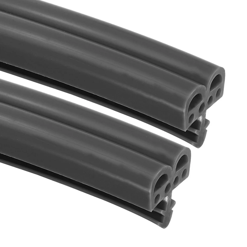 Kerf Weather Stripping Seal Strip (16.4ft x 11/32") - 2Pcs B Shape Kerf, Gray