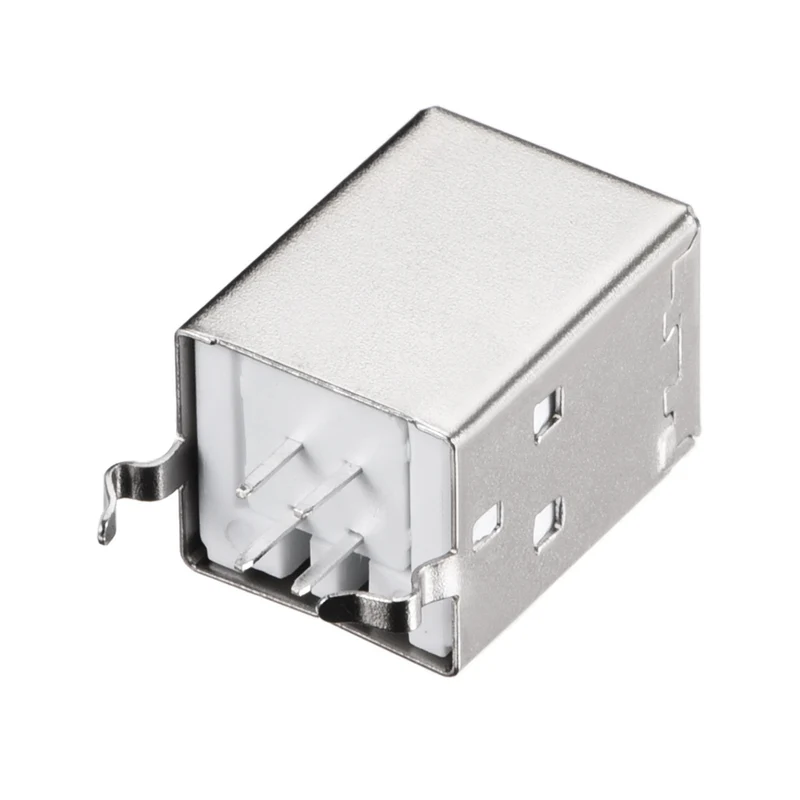 PCB USB Connector B Type Female Jack 180 Degree DIP Vertical Straight Insert 5Pcs