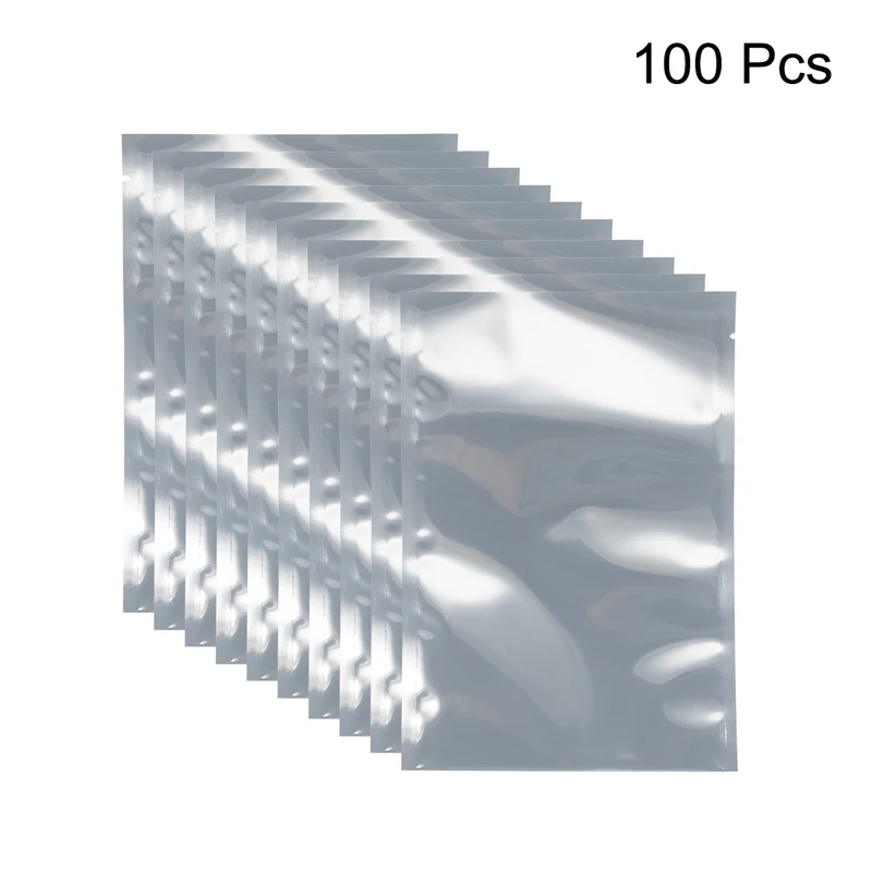 100 PCS Anti Static Bag Shield Shielding Bag, Flat Open Top, 4.9" x 7.1"