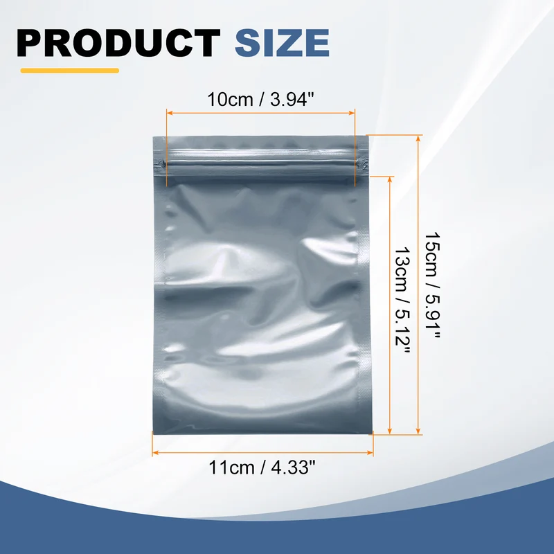 50pcs 5.9" x 4.3" Antistatic Bags Resealable ESD Shielding Bag
