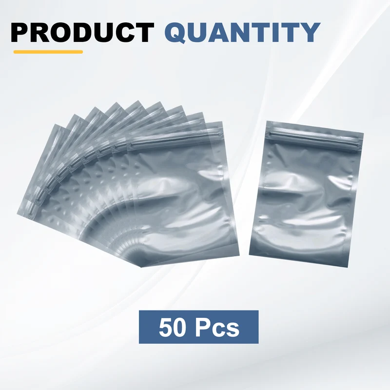 50pcs 5.9" x 4.3" Antistatic Bags Resealable ESD Shielding Bag