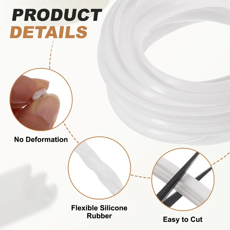 Kerf Weather Stripping Seal Strip (16.4ft x 11/32") - 2Pcs Tree Kerf, White