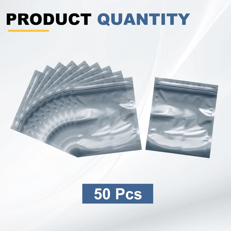 50pcs 5.9" x 4.7" Antistatic Bags Resealable ESD Shielding Bag
