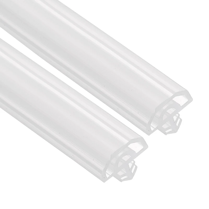 Kerf Weather Stripping Seal Strip (16.4ft x 3/8") - 2Pcs Double D Kerf, Clear