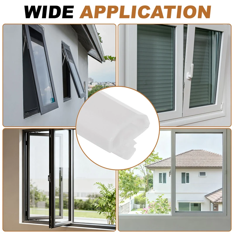Kerf Weather Stripping Seal Strip (16.4ft x 3/8") - Double D Kerf, White