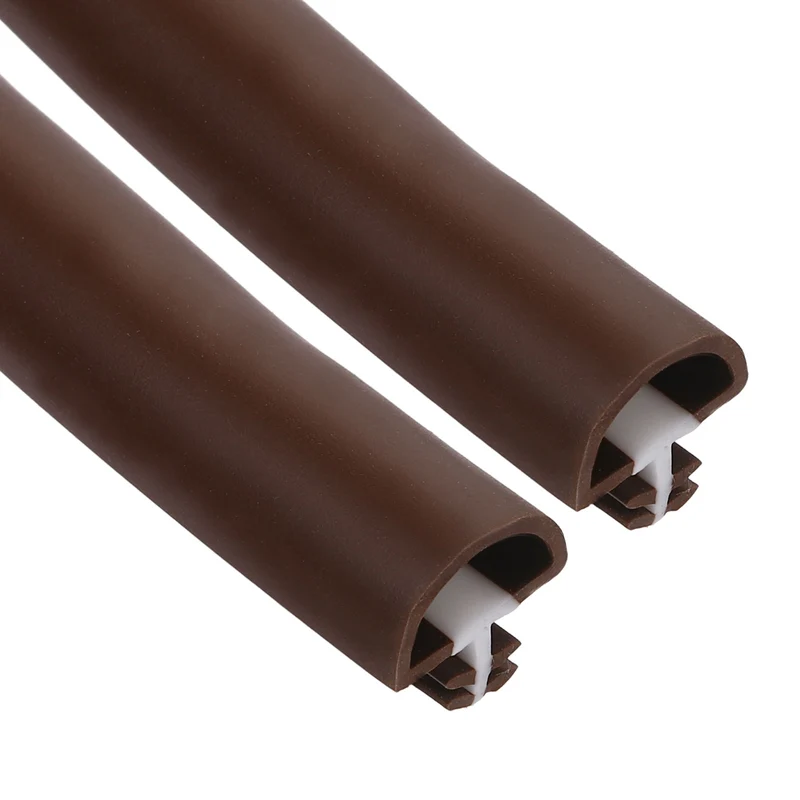 Kerf Weather Stripping Seal Strip, 16.4ft x 3/8" - 2Pcs Weatherstrip Seal, Brown