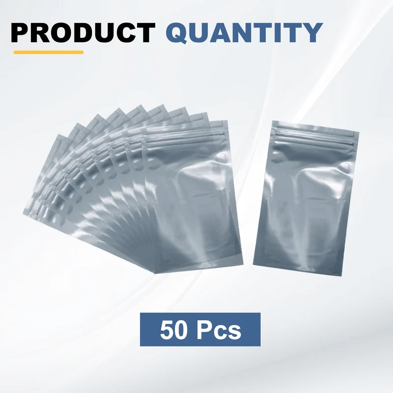 50pcs 5.9" x 3.5" Antistatic Bags Resealable ESD Shielding Bag