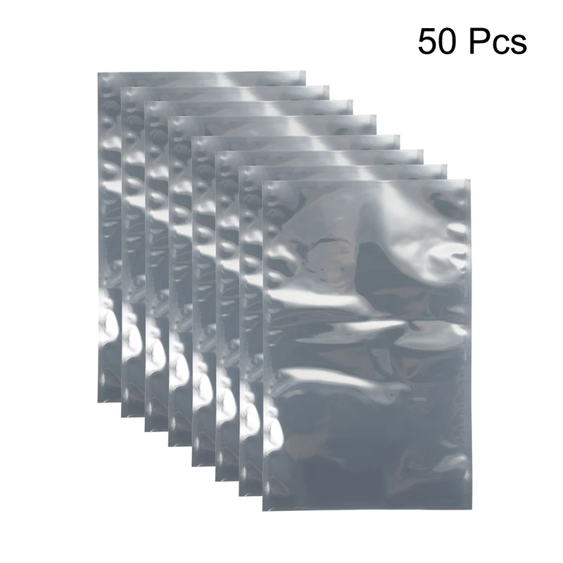 50 PCS Anti Static Bag Shield Shielding Bag, Flat Open Top, 7.5" x 11.8"