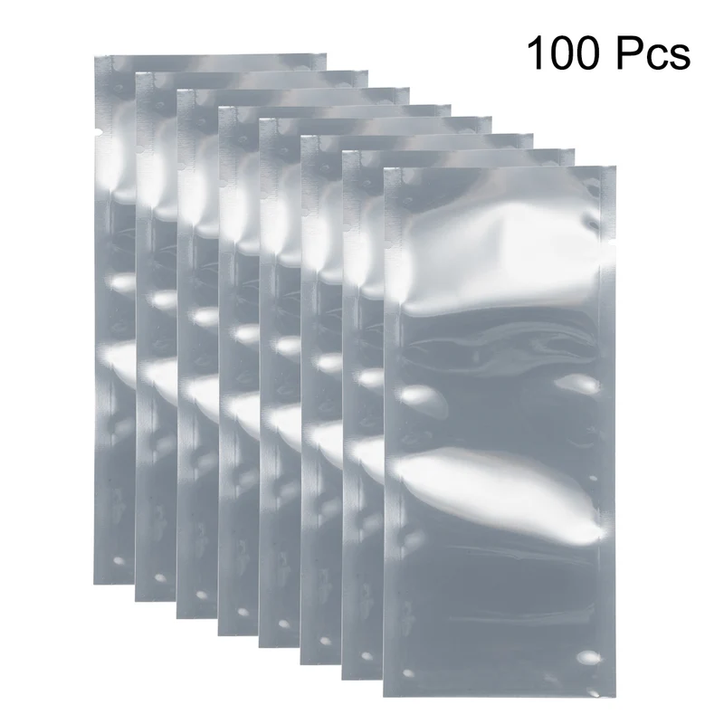 100 PCS Anti Static Bag Shield Shielding Bag, Flat Open Top, 2.8" x 6.3"