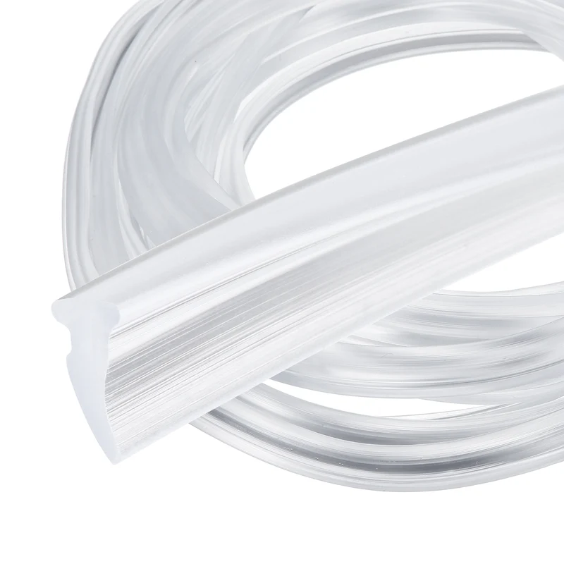 Weather Stripping Door Seal Crescent-Shaped 5/32" Slot 16.4Ft Clear