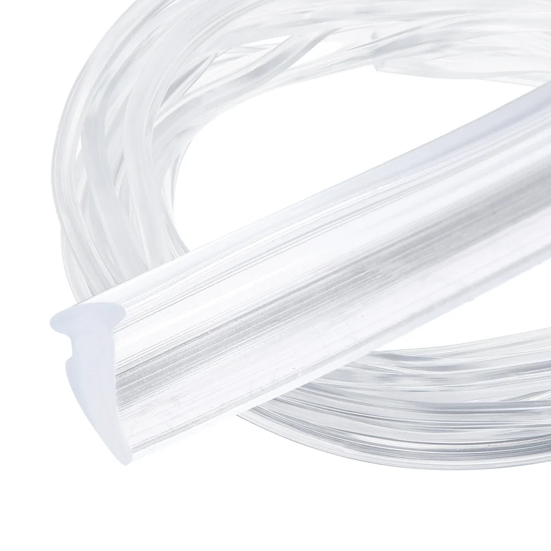 Weather Stripping Door Seal Crescent-Shaped 9/64" Slot 16.4Ft Clear