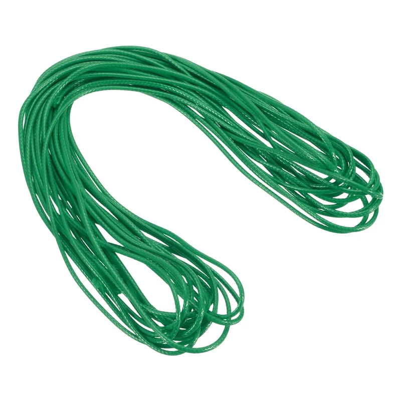 Green 2mm Waxed Cord 11 Yard Wax Bead Thread String for Jewelry Make