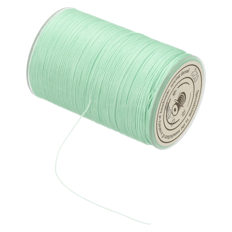 Waxed Cord 0.45mm Waxed Thread 87 Yard Wax String Leather Cord (Grass Green)