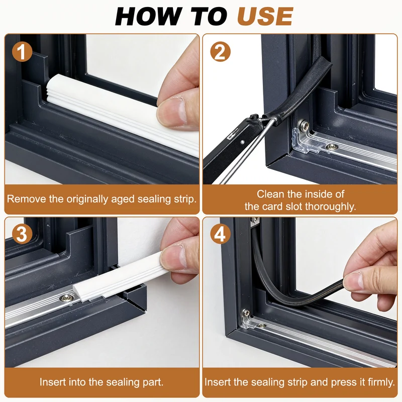 Kerf Weather Stripping Seal Strip (19.68ft x 1/4") - Bulb Bubble, Black