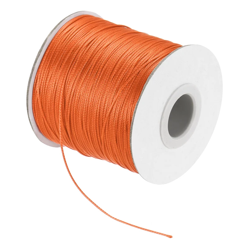 Orange Red 0.5mm Waxed Cord 175 Yard Wax Bead Thread String for Jewelry