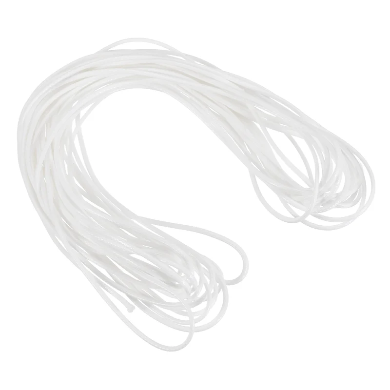 White 2mm Waxed Cord 11 Yard Wax Bead Thread String for Jewelry Make