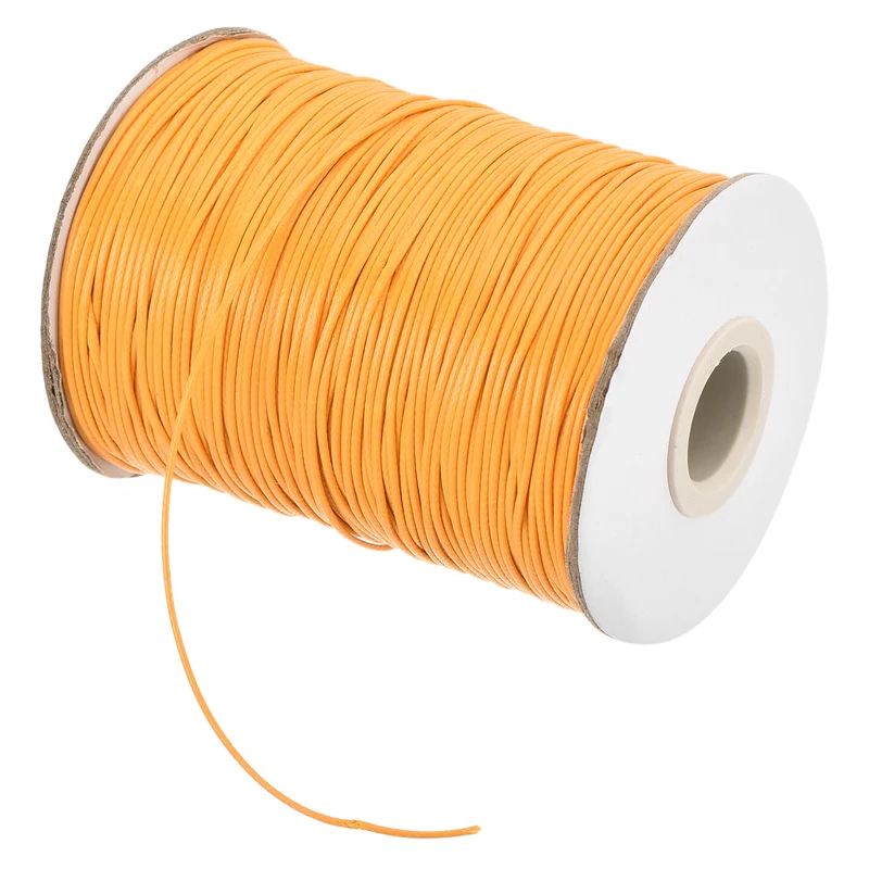 Yellow 1mm Waxed Cord 175 Yard Wax Bead Thread String for Jewelry Making