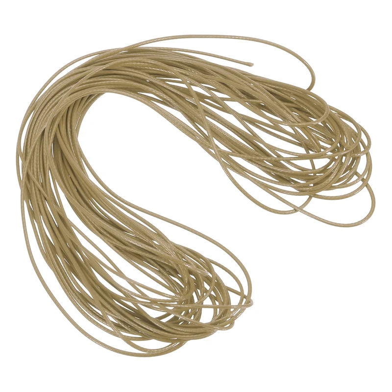 Khaki 1mm Waxed Cord 11 Yard Wax Bead Thread String for Jewelry Make