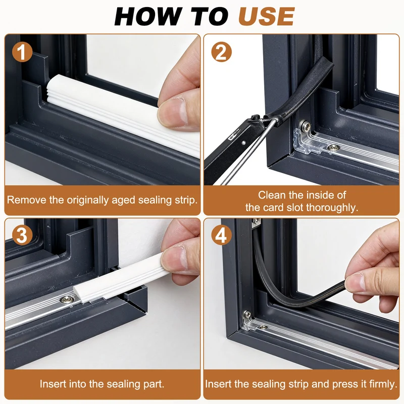 Kerf Weather Stripping Seal Strip (19.68ft x 5/16") - l Shape Kerf, Black