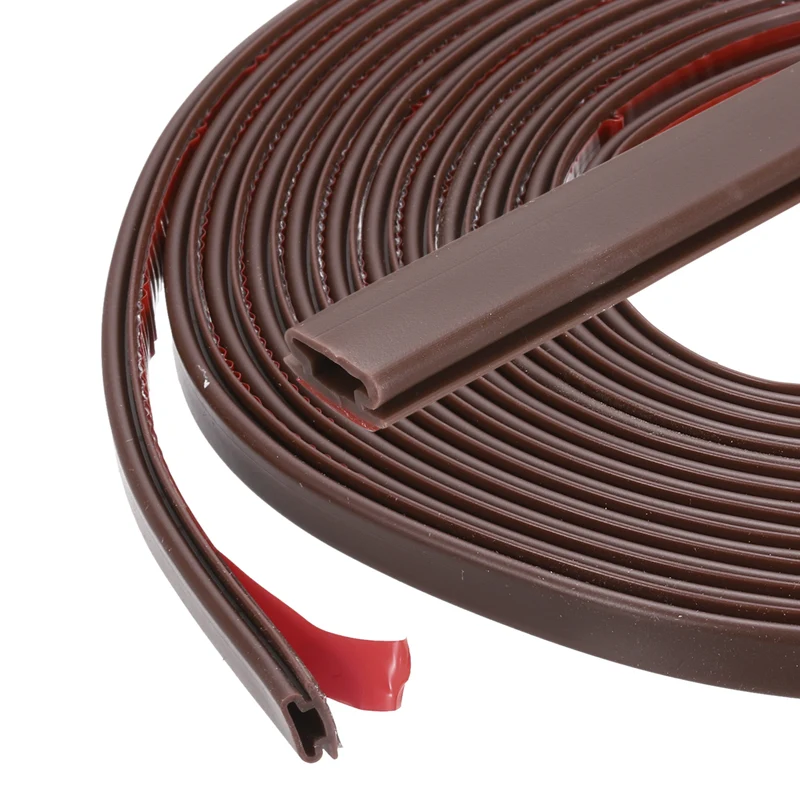 Weather Stripping Seal Strip - Door Seal Strip Fits 2-3mm Gap, Brown