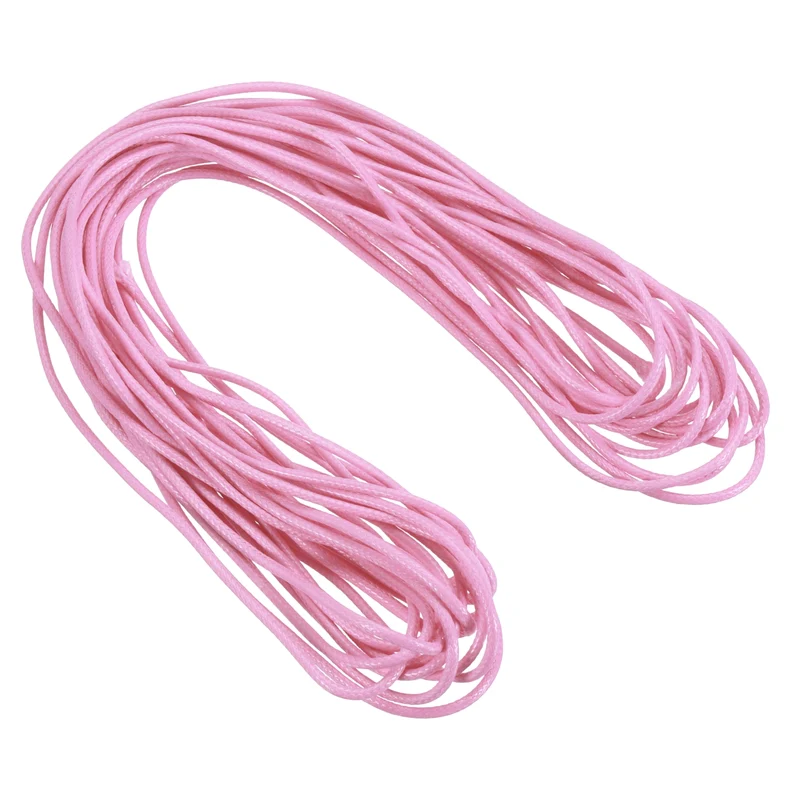 Pink 2mm Waxed Cord 11 Yard Wax Bead Thread String for Jewelry Make