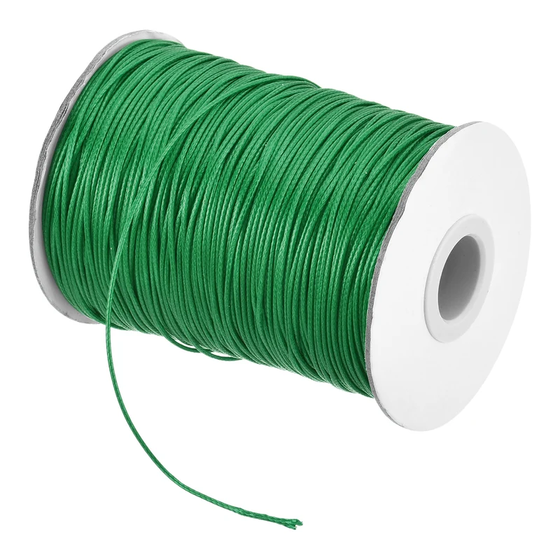 Dark Green 0.8mm Waxed Cord 175 Yard Wax Bead Thread String for Jewelry Make