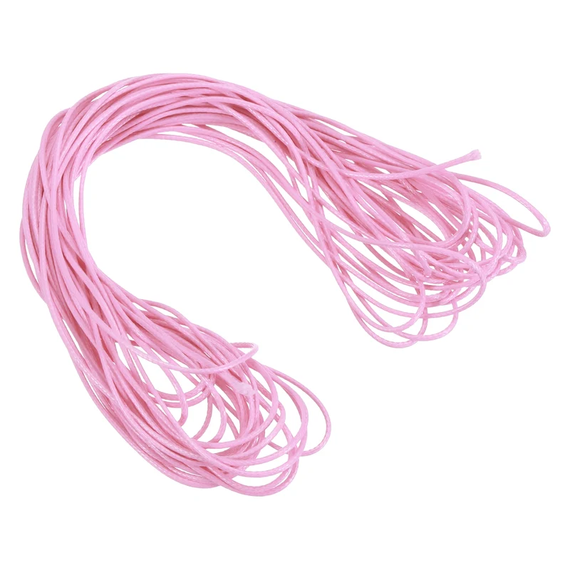 Pink 1mm Waxed Cord 11 Yard Wax Bead Thread String for Jewelry Make