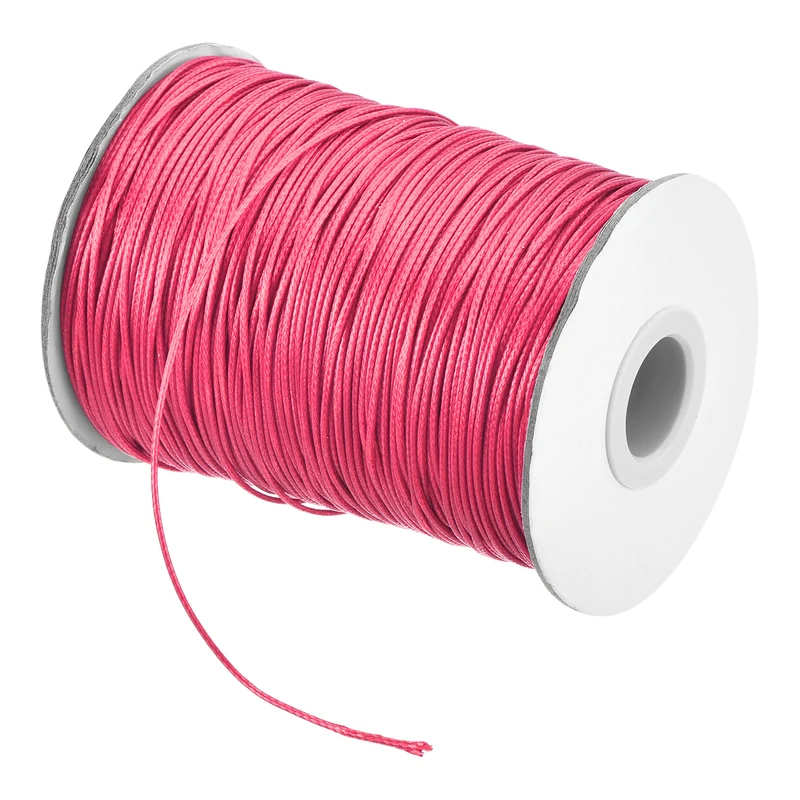 Rose Red 2mm Waxed Cord 11 Yard Wax Bead Thread String for Jewelry Make