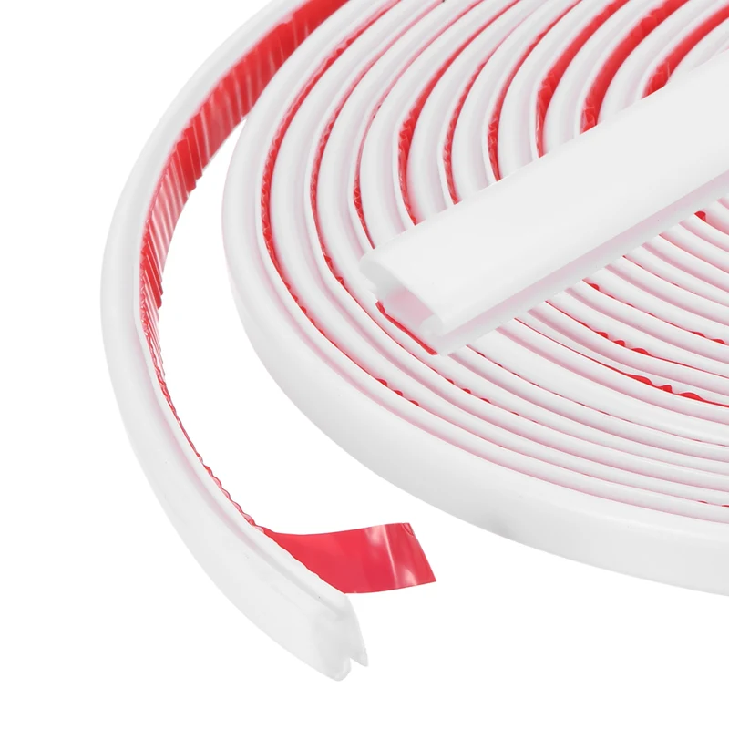 Weather Stripping Seal Strip - 2Pcs Door Seal Strip Fits 4-5.5mm Gap, White