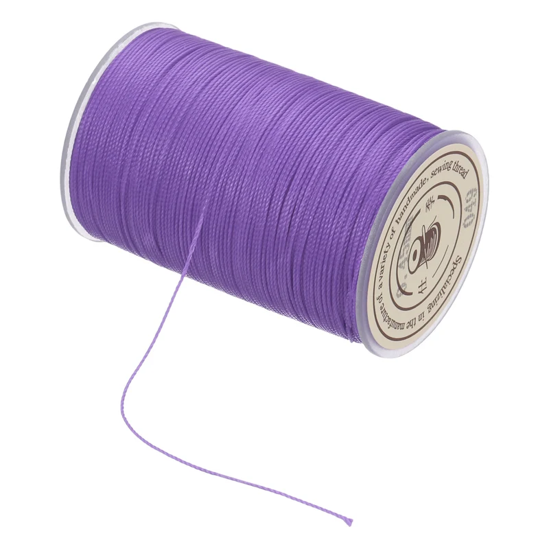 Waxed Cord 0.45mm Waxed Thread 87 Yard Wax String Leather Cord (Light Purple)