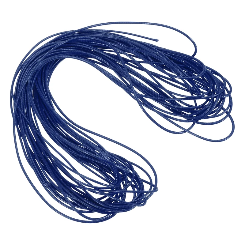 Dark Blue 1mm Waxed Cord 11 Yard Wax Bead Thread String for Jewelry Make