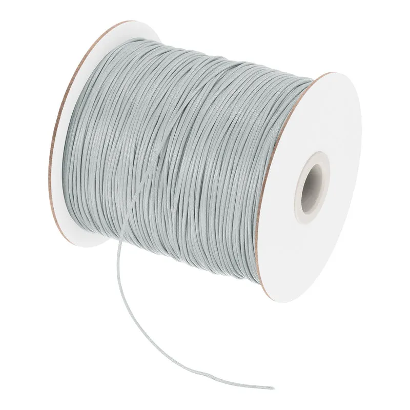 Light Grey 0.5mm Waxed Cord 175 Yard Wax Bead Thread String for Jewelry Making