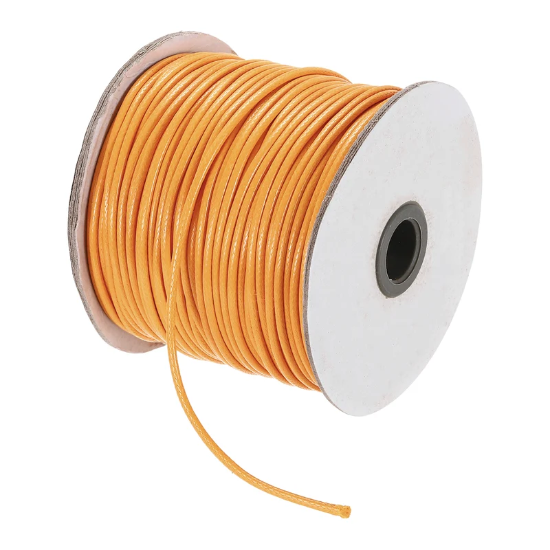 Golden Yellow 2.5mm Waxed Cord 87Yard Wax Bead Thread String for Jewelry Making