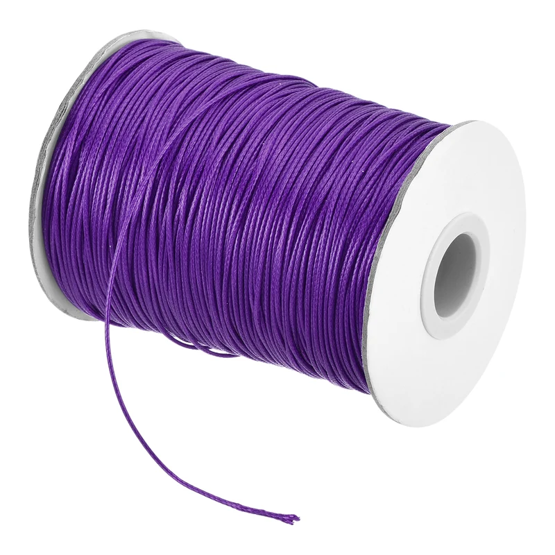 Dark Purple 1.2mm Waxed Cord 175 Yard Wax Bead Thread String for Jewelry Make