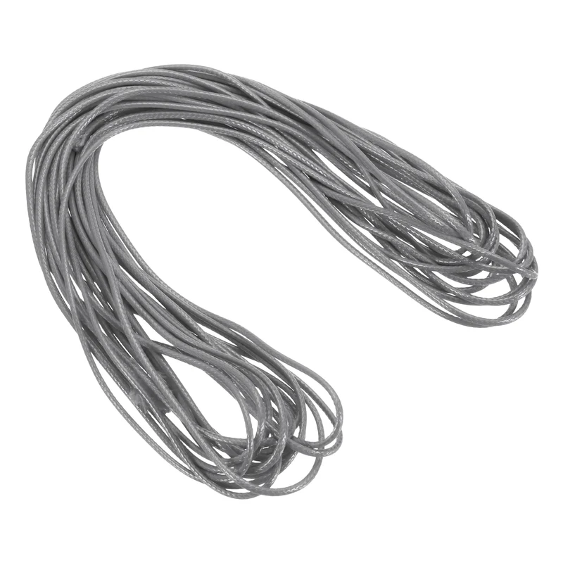 Silver Gray 2mm Waxed Cord 11 Yard Wax Bead Thread String for Jewelry Make