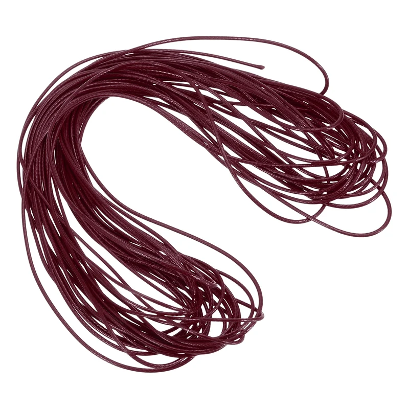 Wine Red 1mm Waxed Cord 11 Yard Wax Bead Thread String for Jewelry Make