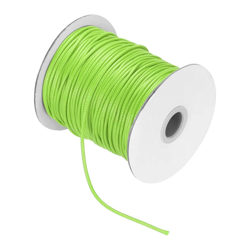 Waxed Cord 3.5mm Waxed Thread 44 Yard Wax String Leather Cord (Emerald Green)