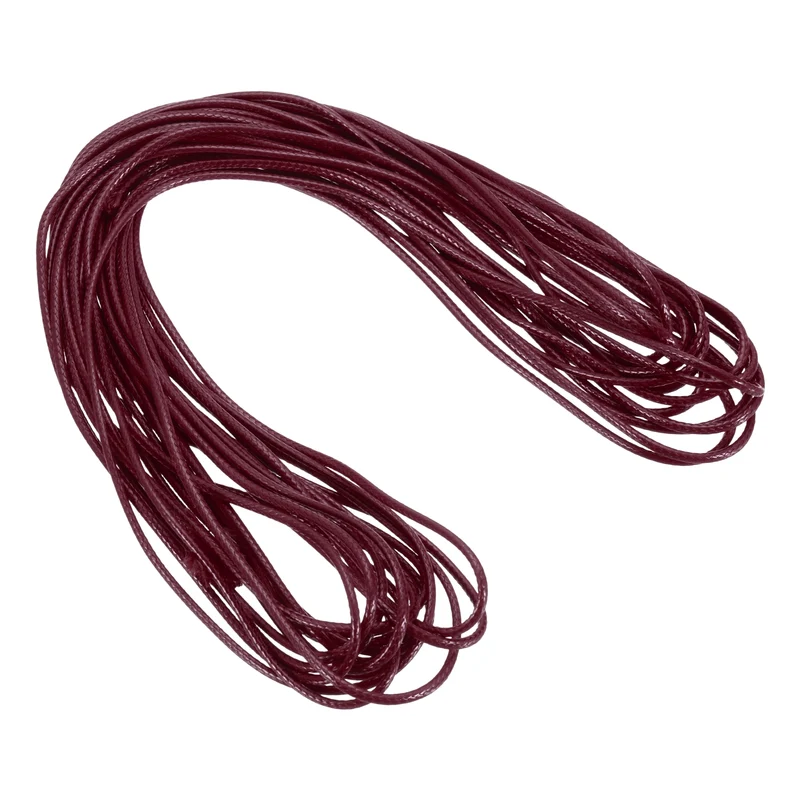 Wine Red 2mm Waxed Cord 11 Yard Wax Bead Thread String for Jewelry Make