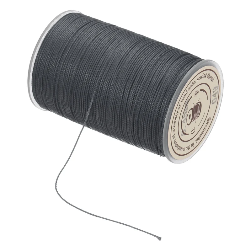 Waxed Cord 0.45mm Waxed Thread 87 Yard Wax String Leather Cord (Dark Grey)