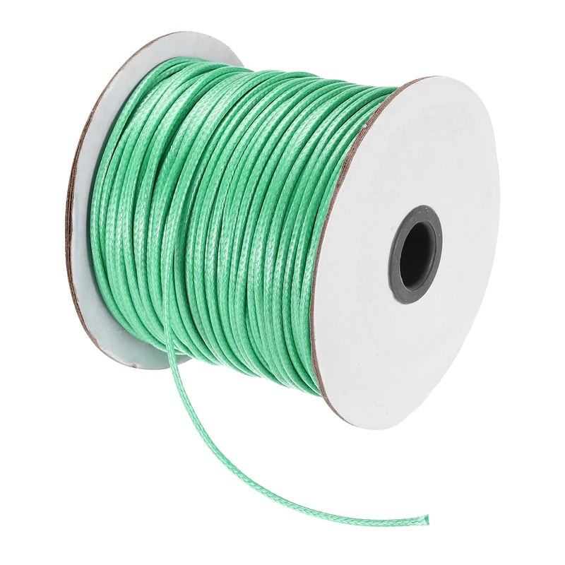 Mint Green 2.5mm Waxed Cord 87 Yard Wax Bead Thread String for Jewelry Making