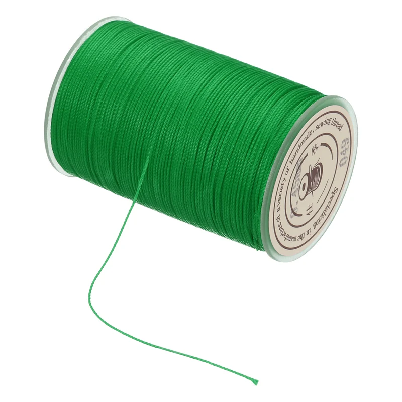 Waxed Cord 0.45mm Waxed Thread 87 Yard Wax String Leather Cord (Emerald Green)