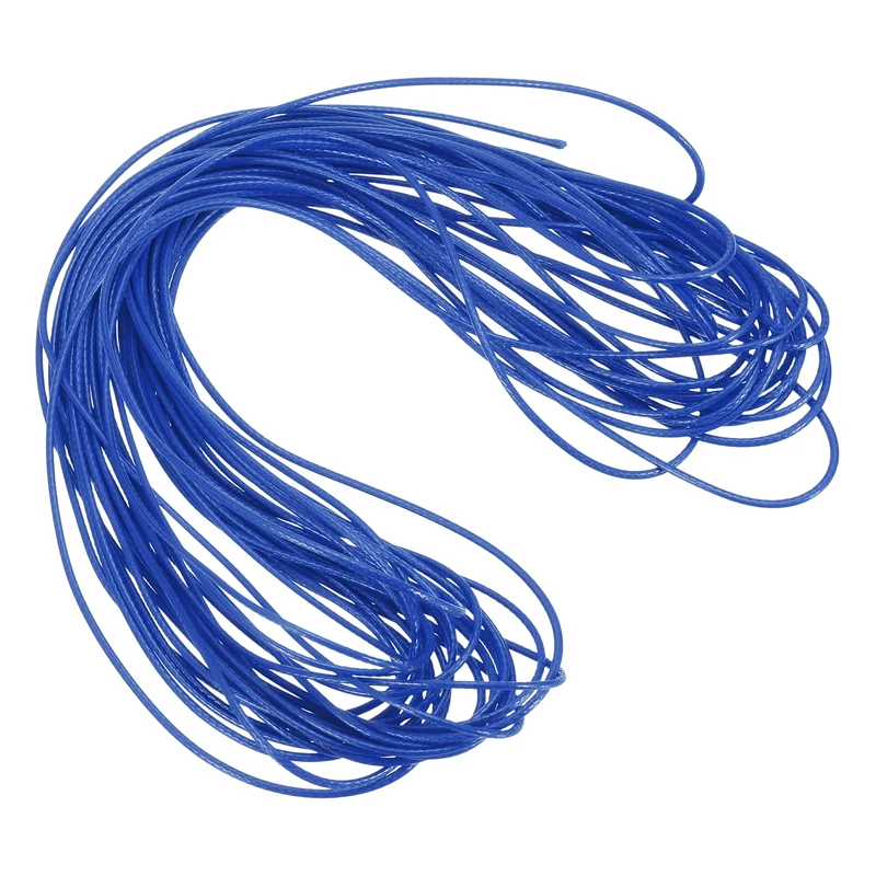 Blue 1mm Waxed Cord 11 Yard Wax Bead Thread String for Jewelry Make
