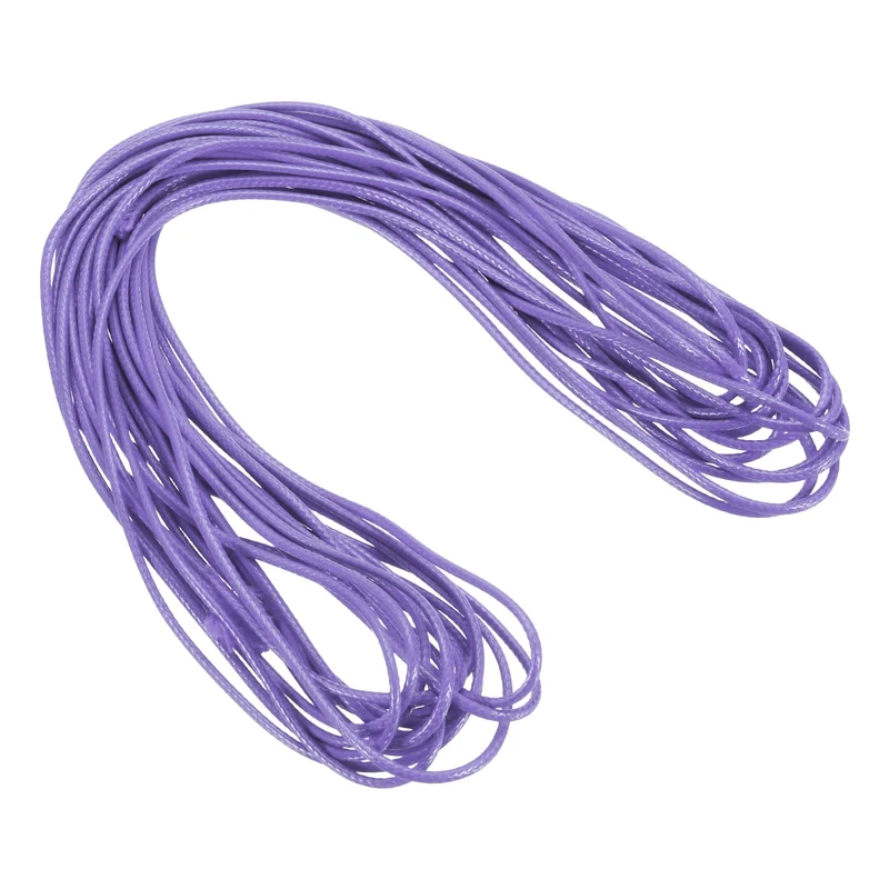 Light Purple 2mm Waxed Cord 11 Yard Wax Bead Thread String for Jewelry Make