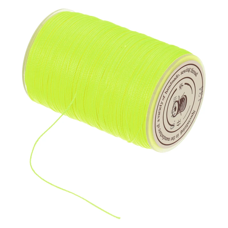 Waxed Cord 0.45mm Waxed Thread 87 Yard Wax String Cord (Fluorescent Yellow)