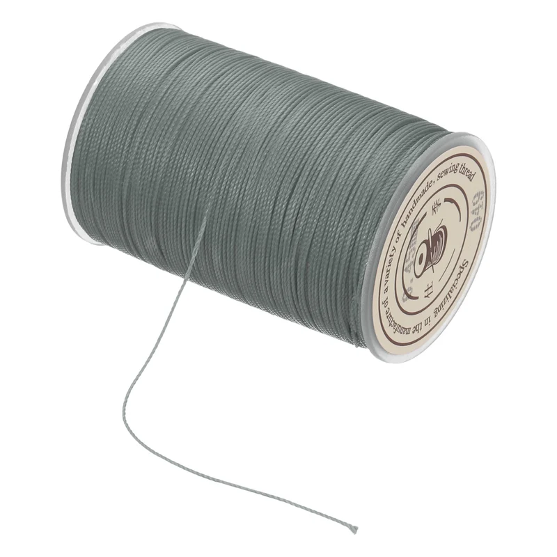 Waxed Cord 0.45mm Waxed Thread 87 Yard Wax String Leather Cord (Light Grey)