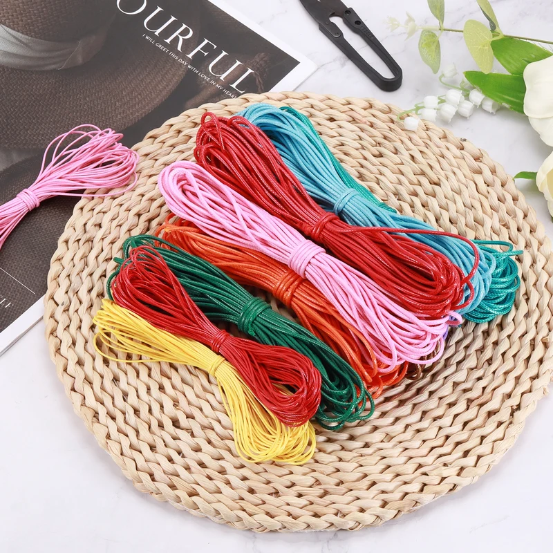 Dark Blue 2mm Waxed Cord 11 Yard Wax Bead Thread String for Jewelry Make
