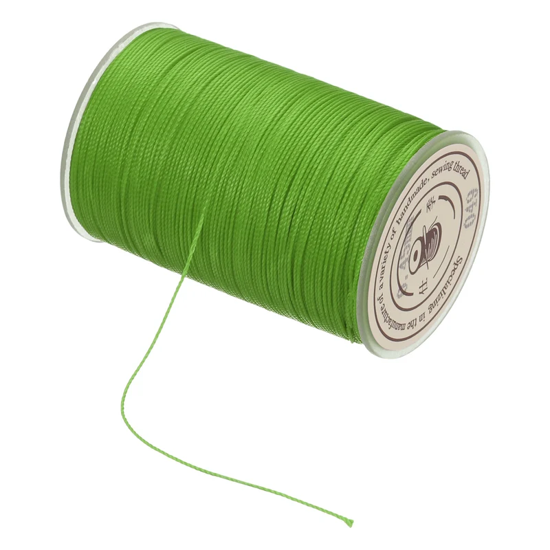 Waxed Cord 0.45mm Waxed Thread 87 Yard Wax String Leather Cord (Green)