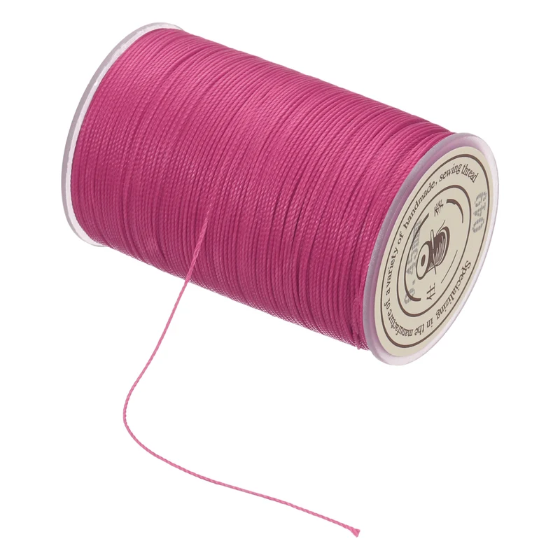 Waxed Cord 0.45mm Waxed Thread 87 Yard Wax String Leather Cord (Dark Purple)