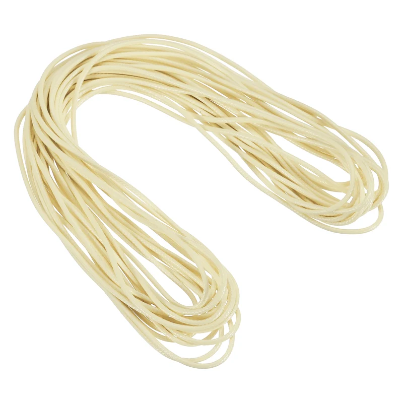 Creamy White 2mm Waxed Cord 11 Yard Wax Bead Thread String for Jewelry Make